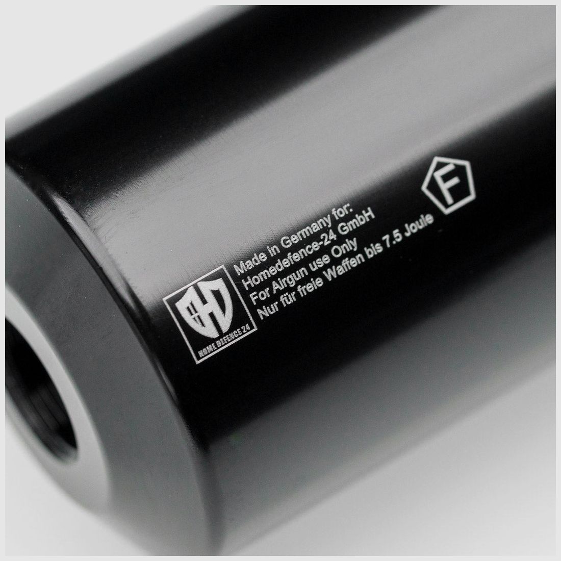 SCHALLDÄMPFER | SILENCER Thread 15x1 | CNC | SCHWARZ | L 16cm | HDR50 | HDP50