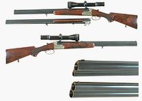 Double-barreled rifle Merkel Mod. 211e with WL, caliber .30-06, 16/70