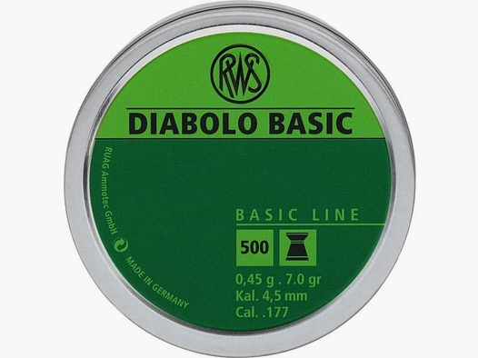 RWS Diabolo Kal. 4,5mm Basic 500 Stk    0,45g