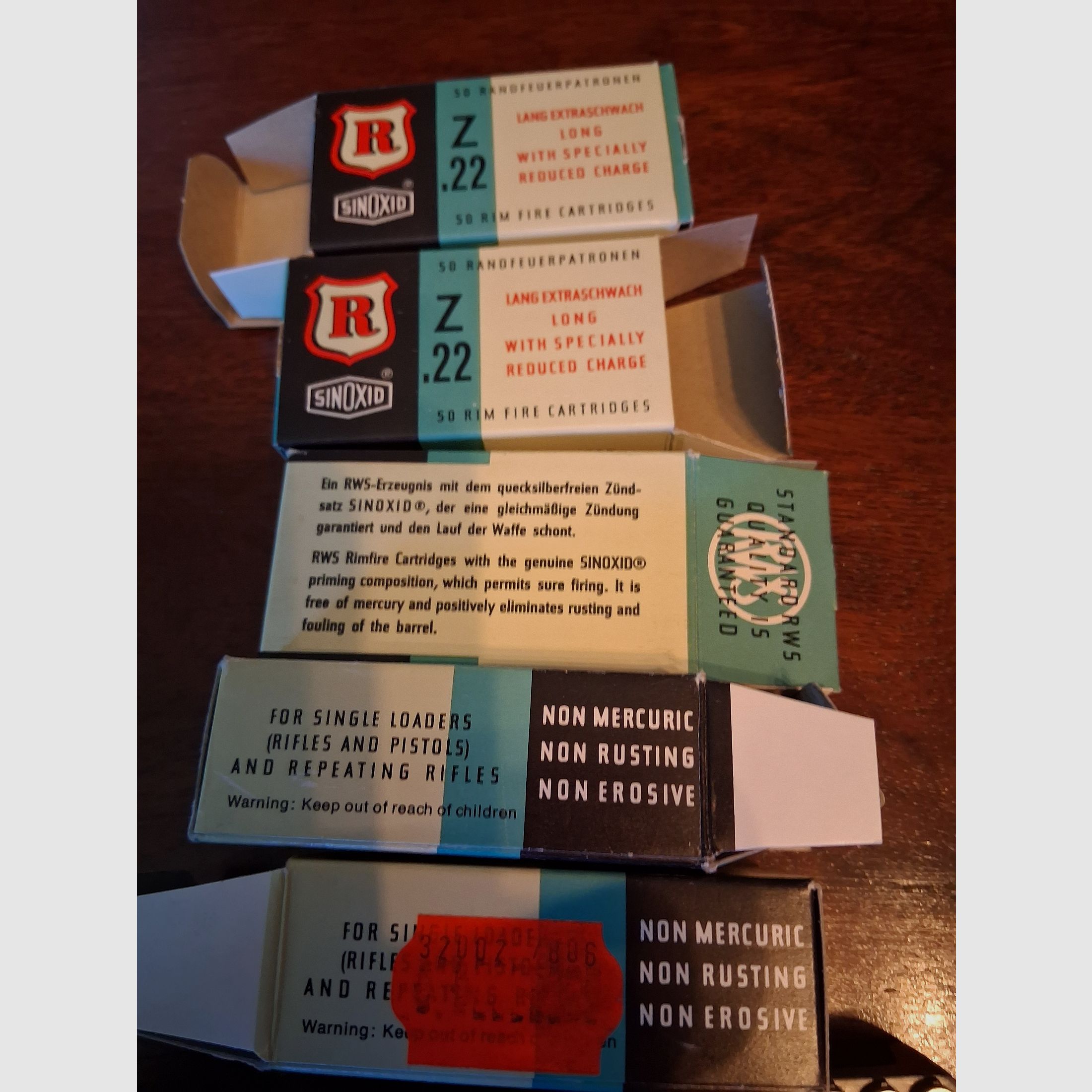 250 pcs. RWS Dynamit Nobel Z.22 Long Extra Weak