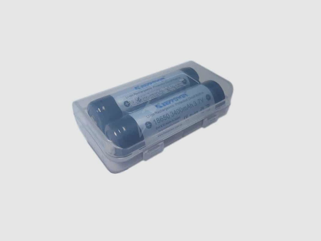 Storage box for 2x 18650 or 4 x 16340 (CR123) batteries