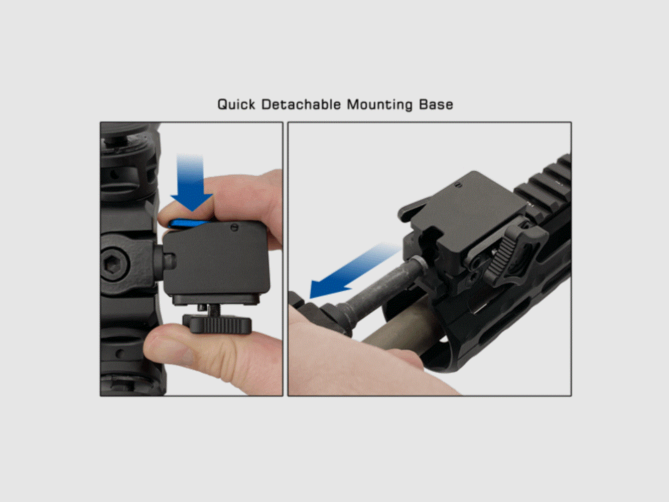 UTG Over Bore Bipod, 7″-11″ Center Height, Picatinny