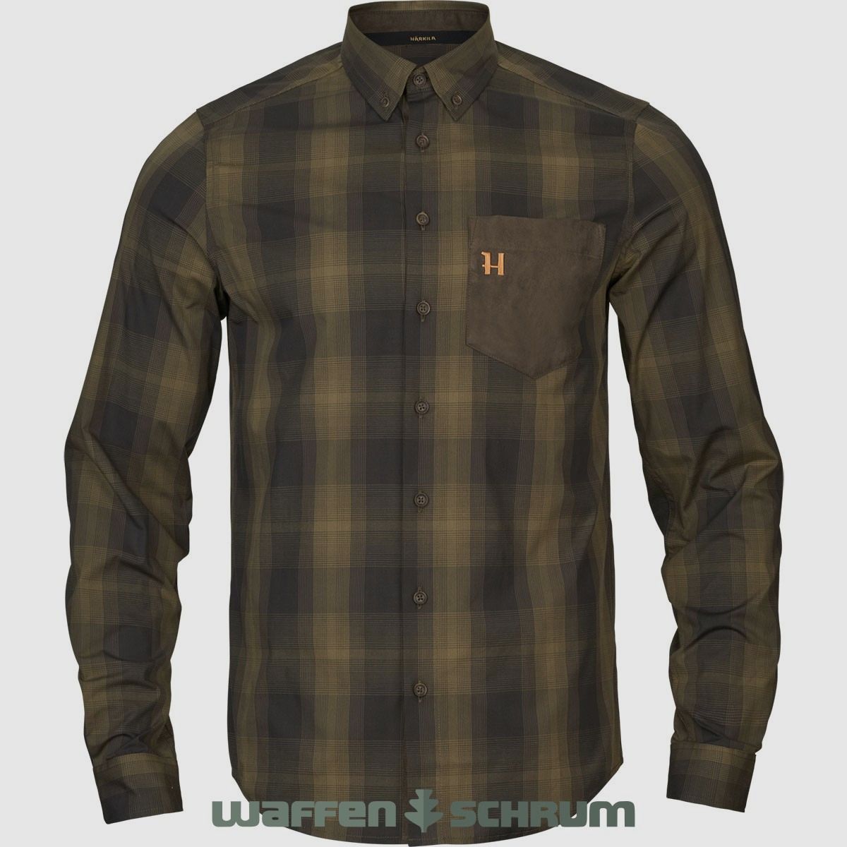 Härkila Shirt Akkan Willow Green/ Shadow Brown