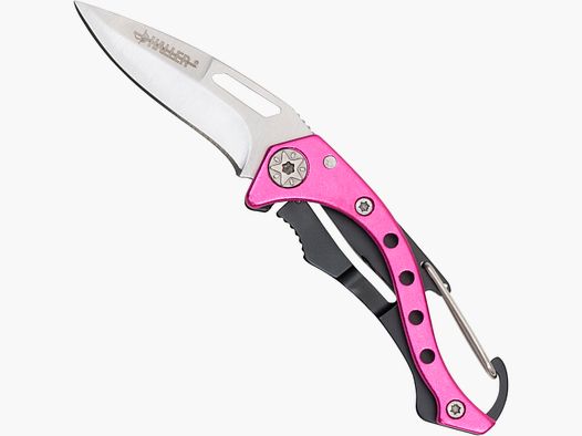 Messer mit Karabiner lila