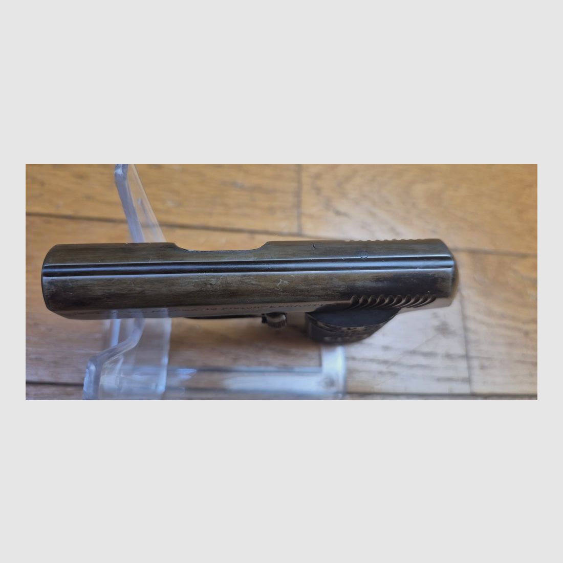 Pequeña Pistola semiautomática Errasti Modelo 1912 – Cal. 6.35 Browning / 25 ACP – Muy buena copia española del Browning 1906 – Arma con dos acabados y empuñaduras de cuerno – TBE++, imagen 11 de 17
