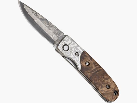 Damascus pocket knife in gift box
