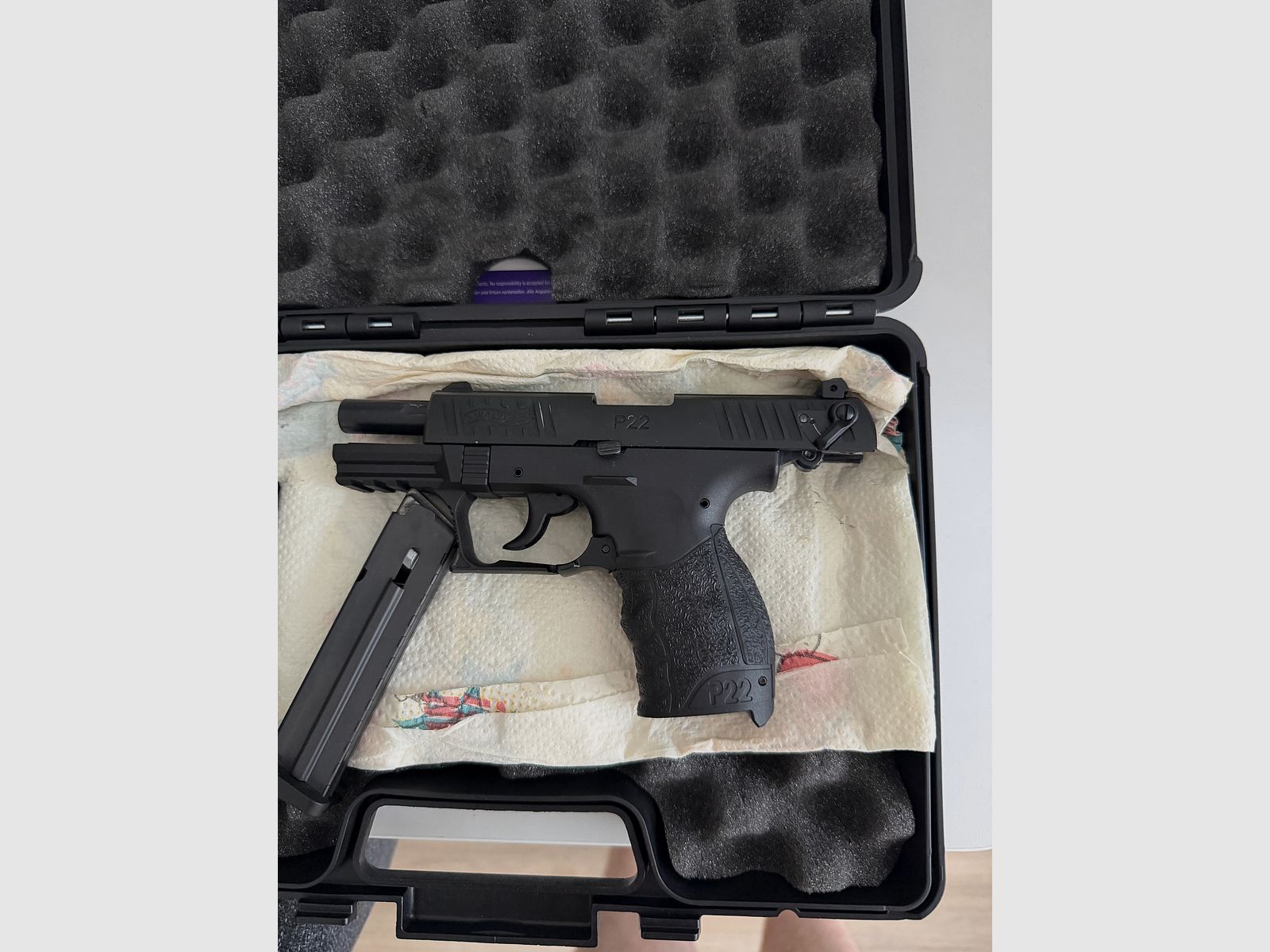 Walther p22q blank cartridge pistol met extra magazine