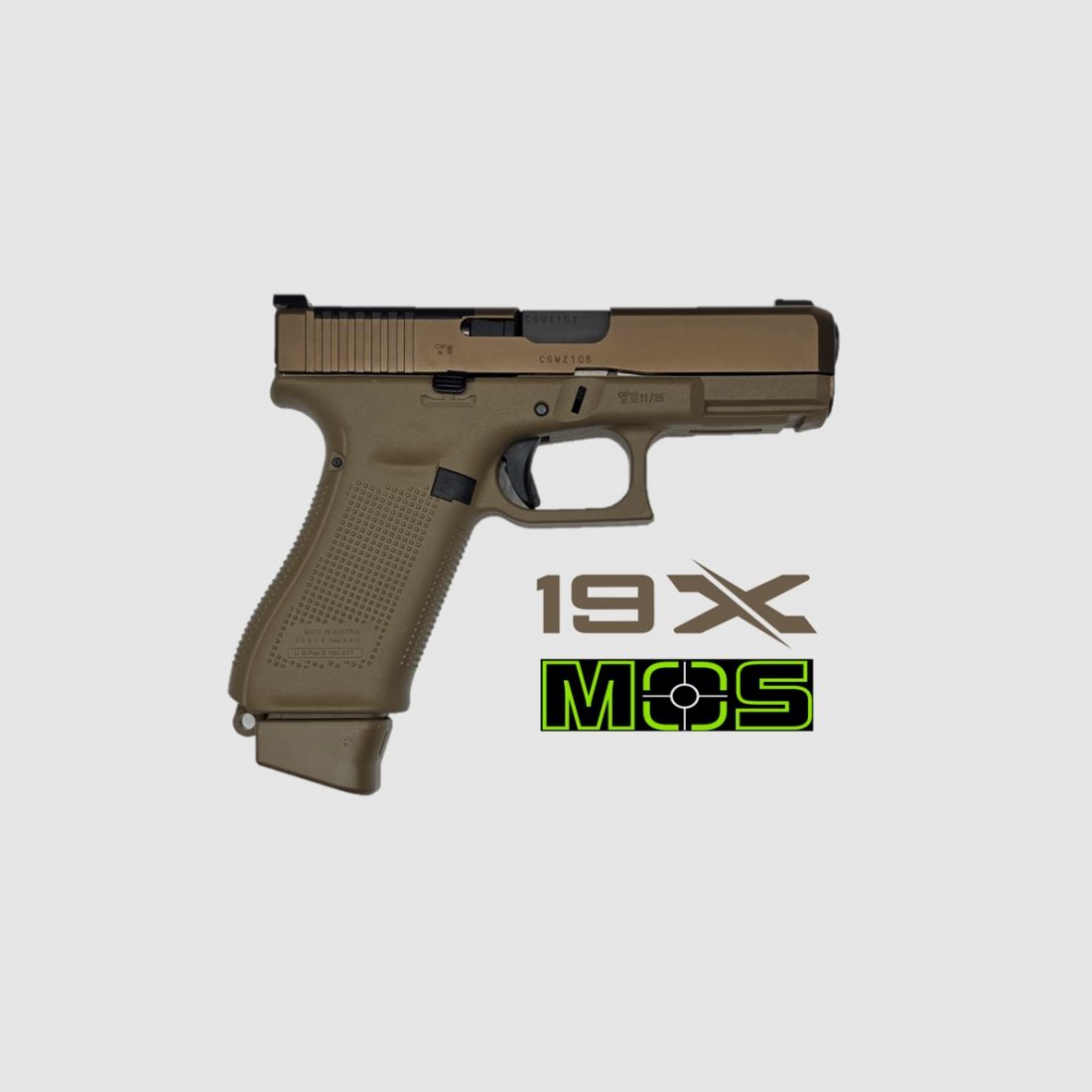 PISTOLE GLOCK 19X MOS "COYOTE" 9X19, Bild 3 von 5