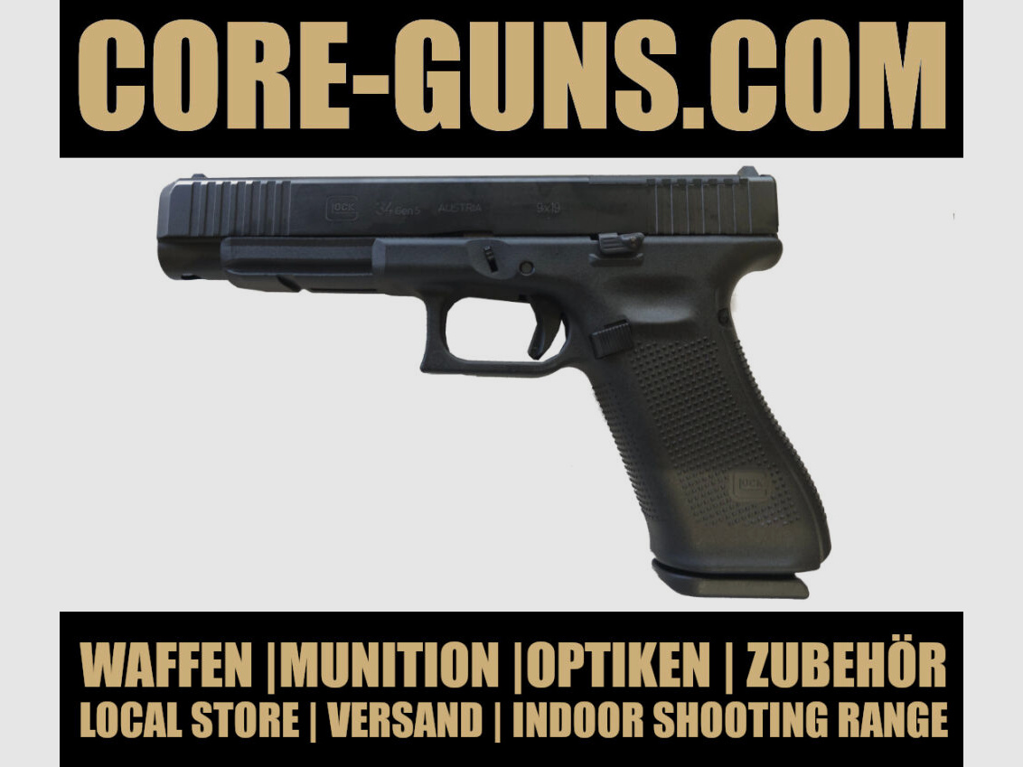 Glock 34 Gen5 MOS 9mm Pistole 9mm Luger Pistole sofort verfügbar