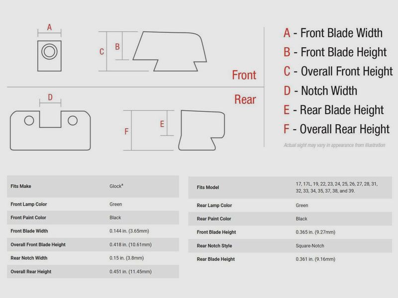 Trijicon N-Sight B&T Green/Green without Border Suppressor Glock 17-39/45