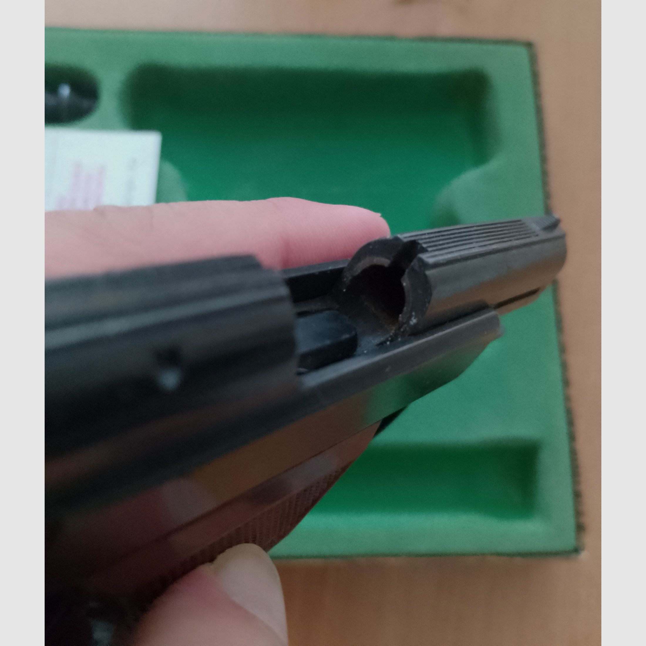 Alte Rhöner SM 15 Kal. 8 mm Knall im PTB 83/2 mit Verpackung!