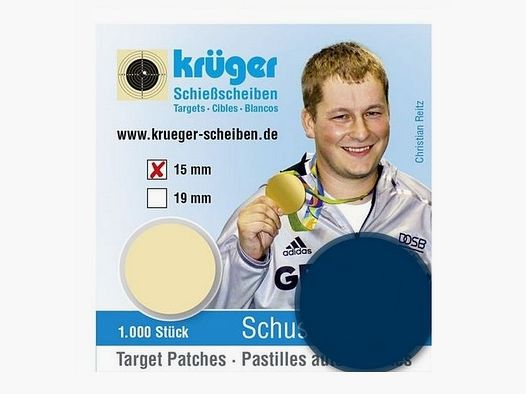 1000 Schusspflaster 15mm Chamois