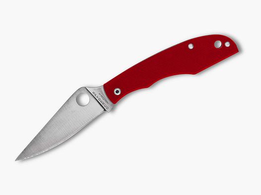 Spyderco Grasshopper G10 Red PlainEdge Slipjoint-Messer