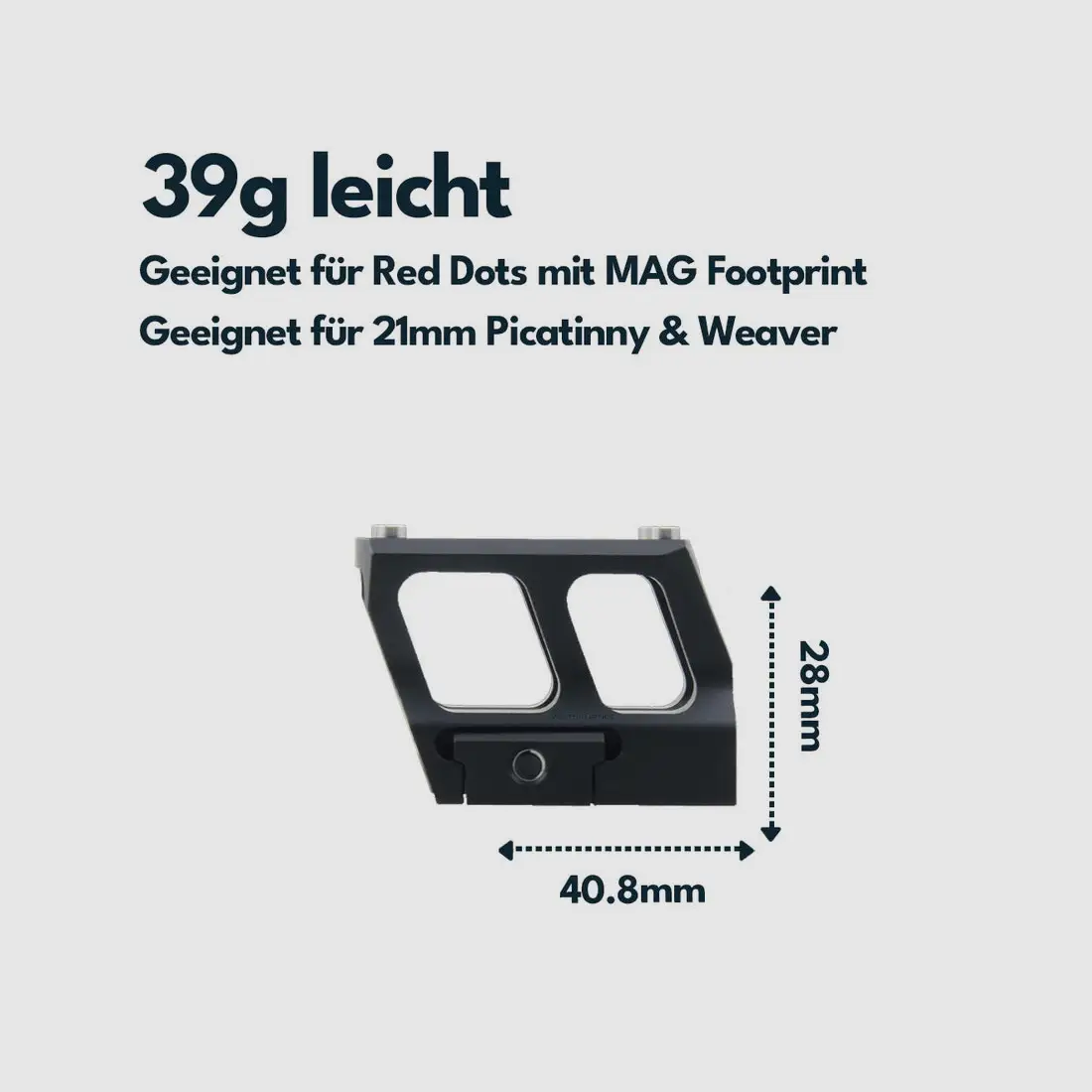 Vector Optics SCRA-73 Montaje con MGT (SHIELD) Footprint, 21mm Picatinny, h=28mm, imagen 2 de 6