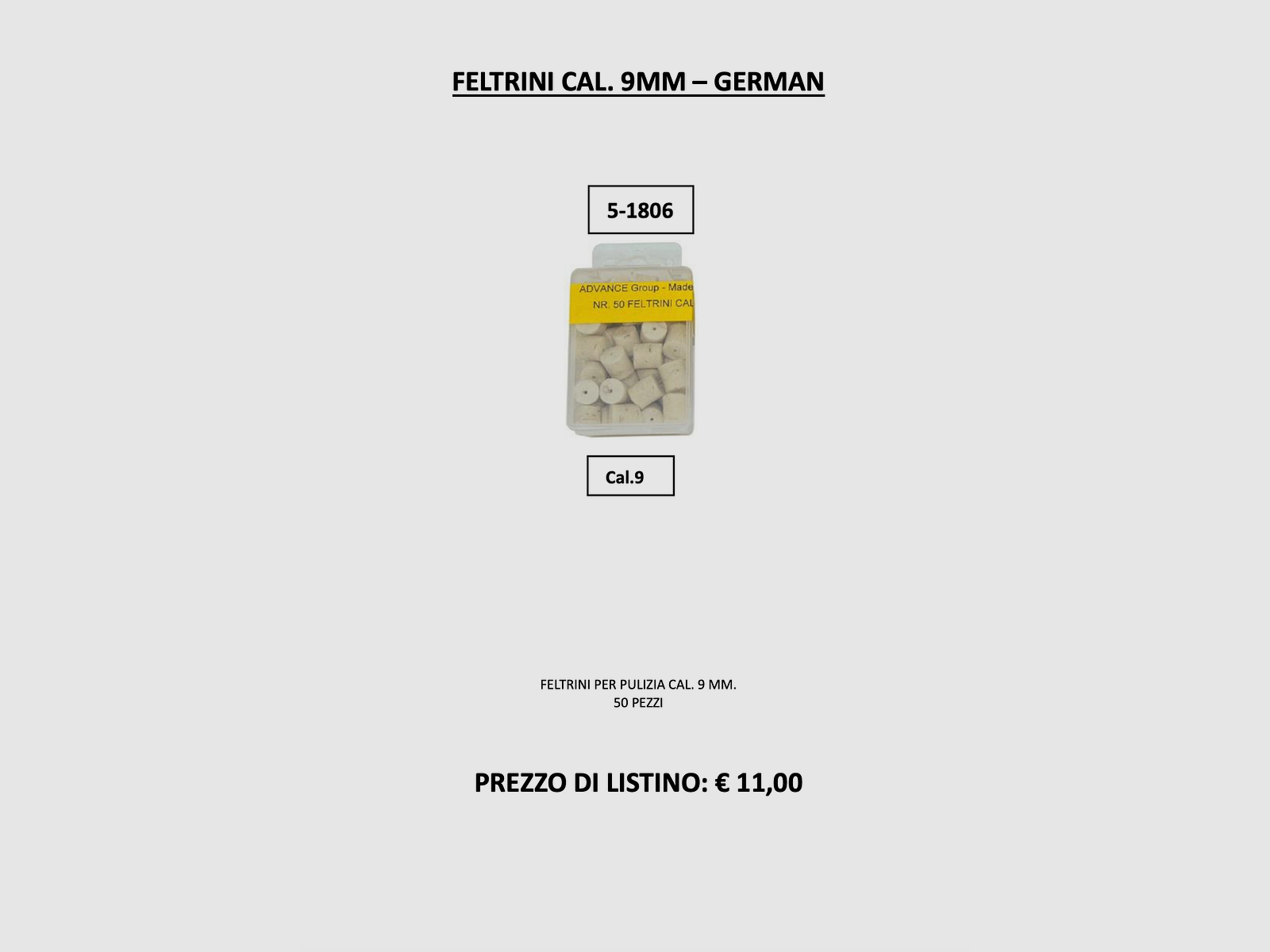 GERMAN – FELTRINI CAL. 9MM, immagine 2 di 2