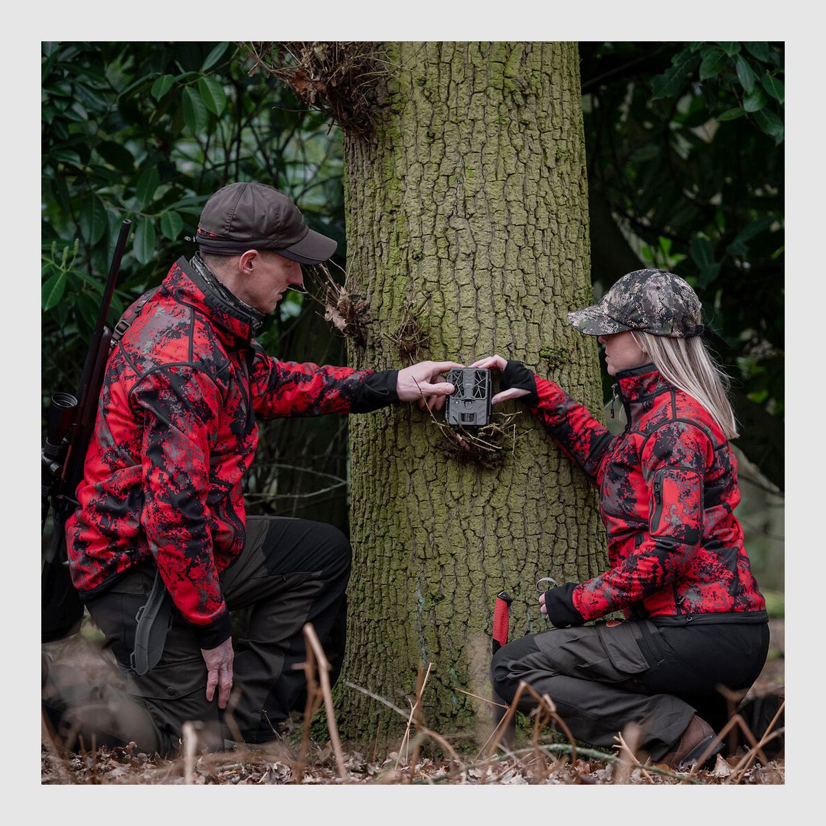 SHOOTERKING Damen Softshell Jacke Forest Mist Red