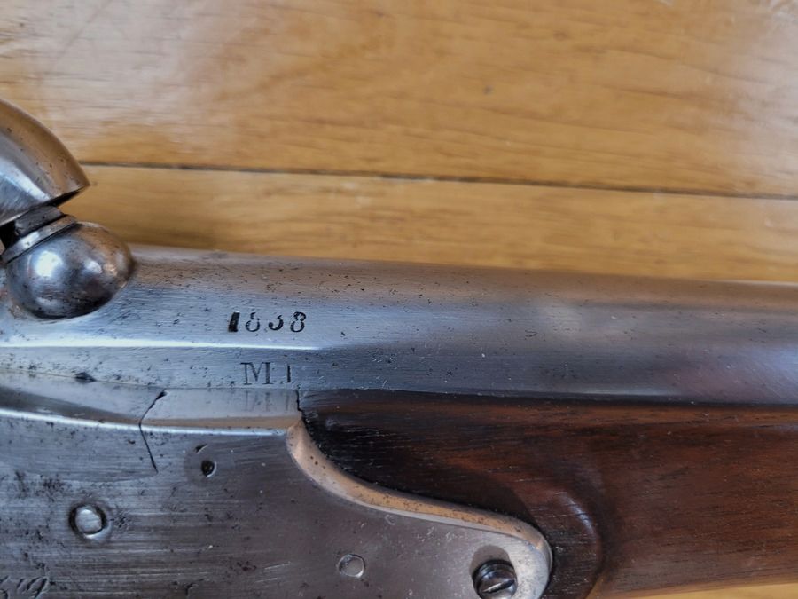Außergewöhnliches Infanteriegewehr 1822 T (nicht Tbis) – Königliche Manufaktur Mutzig 1838 – Bajonett Museumszustand, Bild 11 von 29