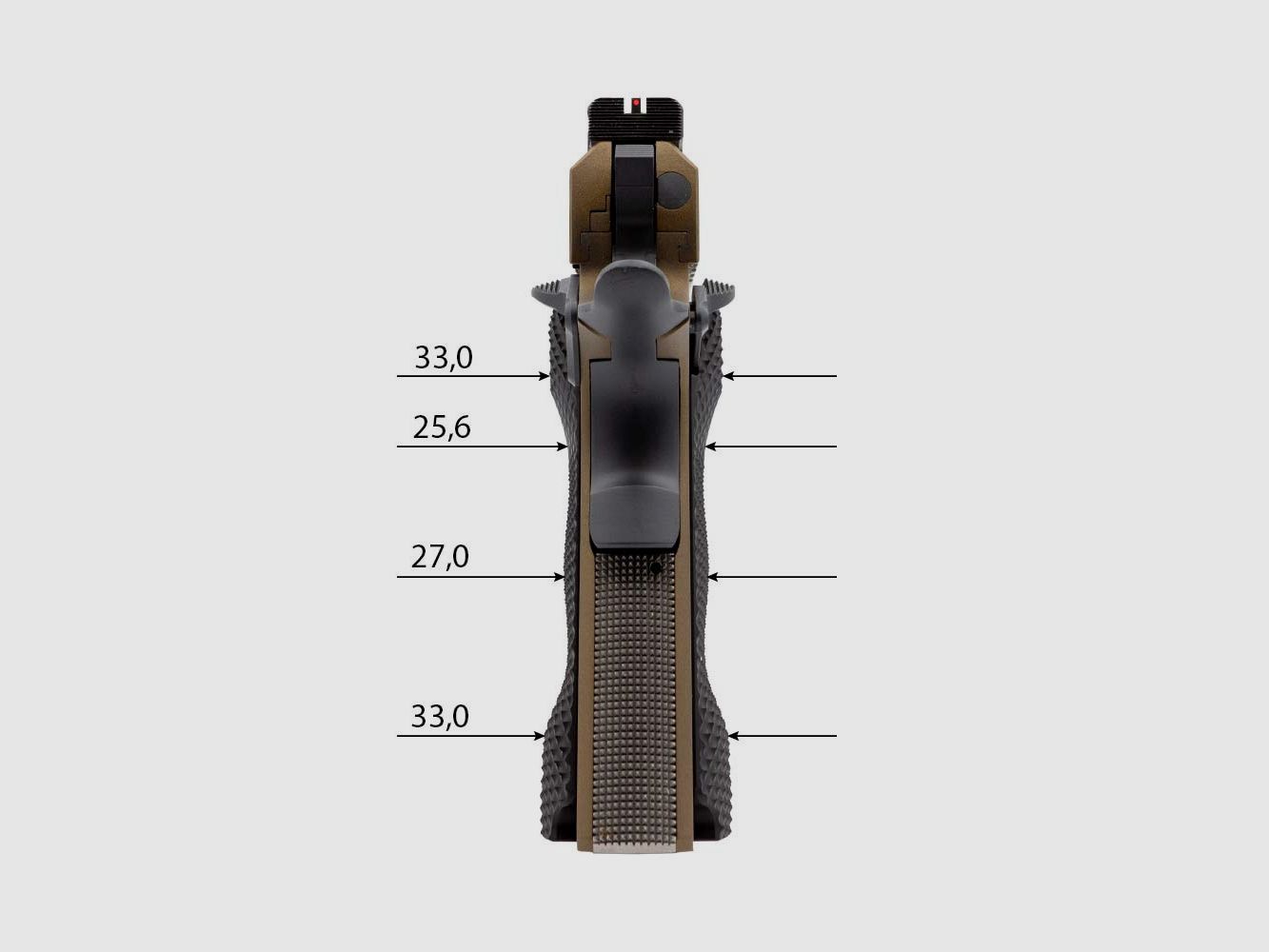 Eemann Tech Poignées en aluminium Ultimate pour 1911, Couleur : Noir, Taille : XL, image 2 sur 3