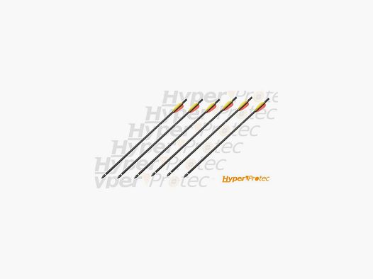 Set of 6 aluminum crossbow arrows 20 inches - 50 cm