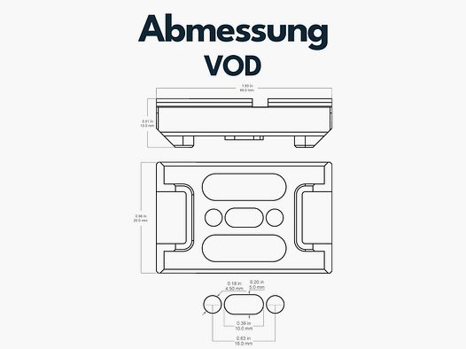 Vector Optics VAS Footprint Adapter – VOD (SCRA-VOD1)