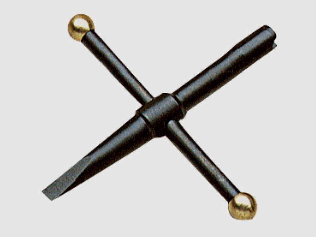 Davide Pedersoli Pistonschlüssel Kreuz für Revolver, Kaliber