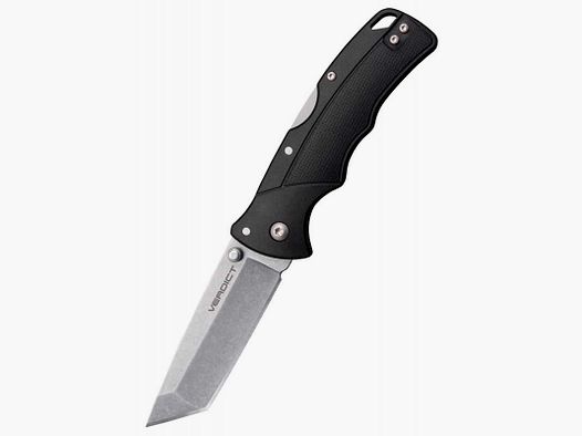 Cold Steel Verdict Taschenmesser, Tanto Point, 4116SS, schwarzer Griff