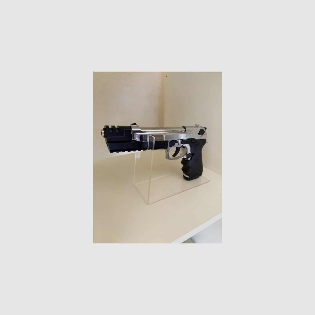 EKOL FIRAT MAGNUM 92 CHROM Combat Griffe et Compensateur 9mm PAK