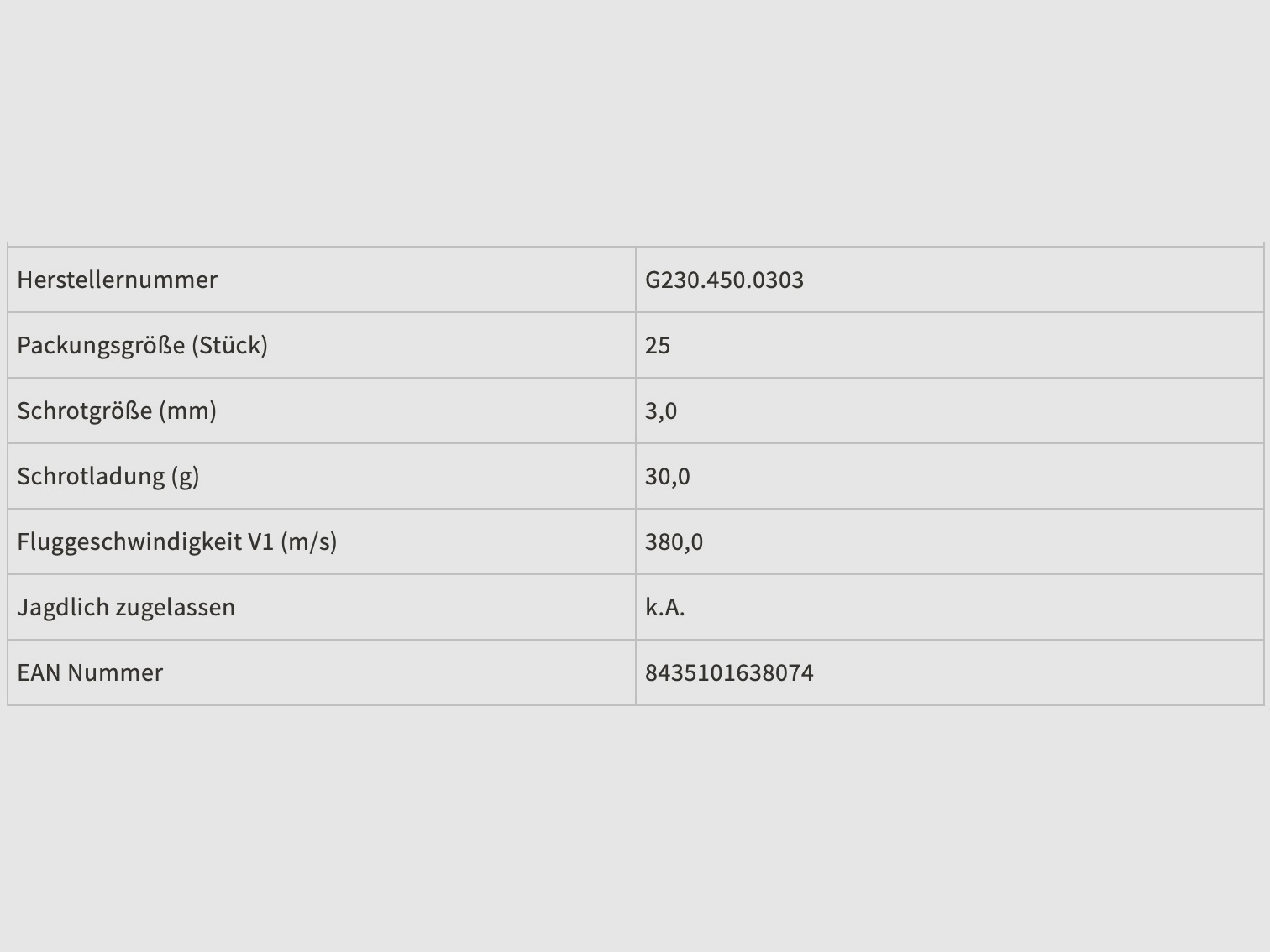 GB 12/70 ECO Acero 3,0mm 30g Munición de perdigones Sin plomo 25 unidades.