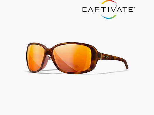 Okulary Przeciwsłoneczne z Polaryzacją Wiley X Affinity z soczewkami w kolorze Brązowym CAPTIVATE™ Polarized Bronze Mirror, ramki Matte Demi Brown