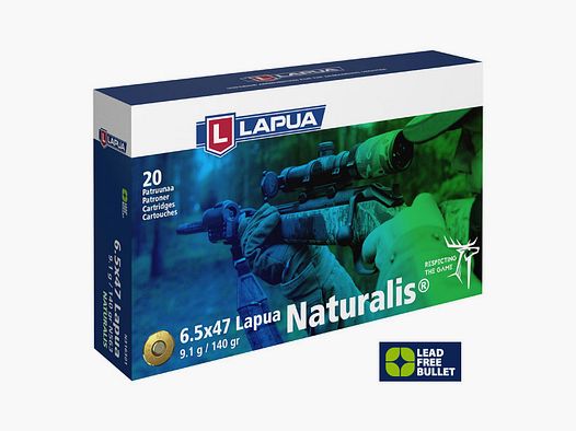 Lapua 6.5x47 Lapua 140GR Naturalis 20 cartridges