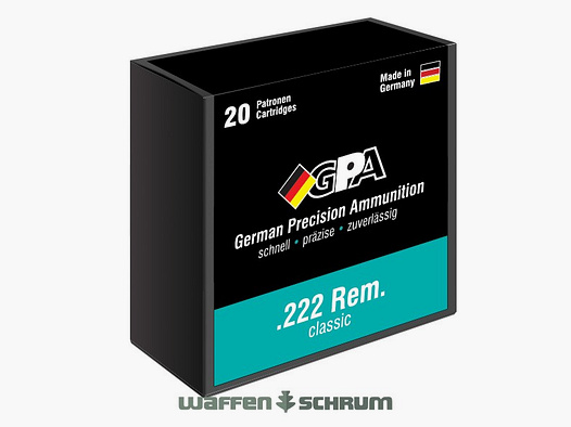 Niemiecka amunicja precyzyjna GPA Classic 3,1g - 43gr .222Rem