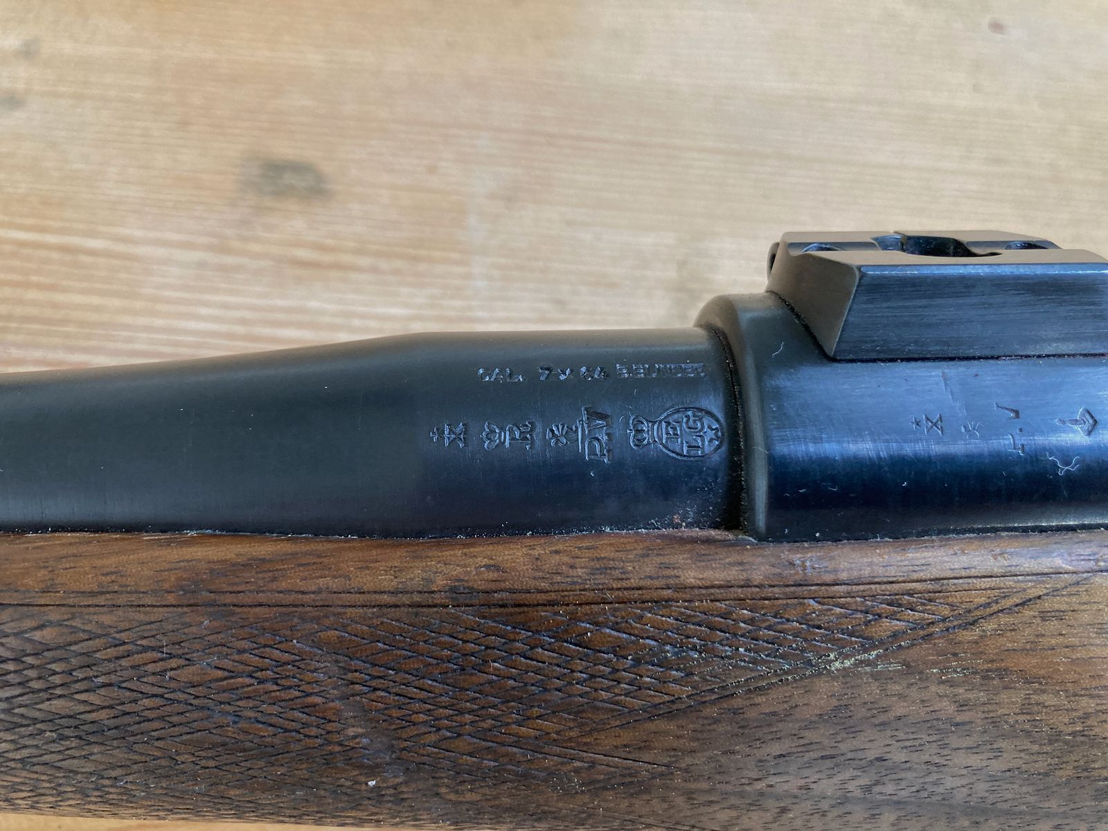 Fucile belga calibro 7x64 con Meostar 3-12x56 R1r, grilletto tedesco