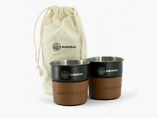 Set de 2 tazas de acero inoxidable Bushpeak