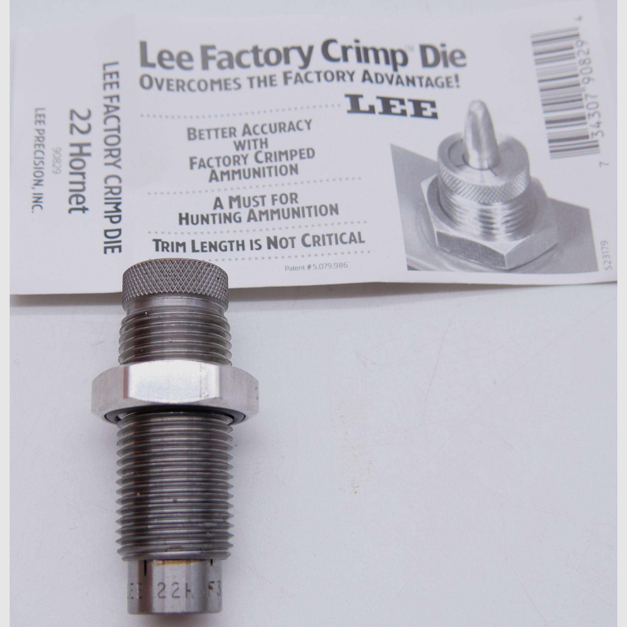 LEE FACTORY CRIMP MATRIZE 22 HORNET Gebrauchter Zustand