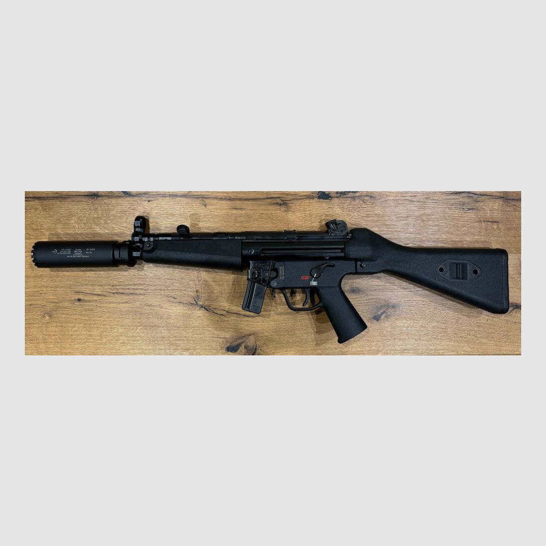 Rifle Heckler und Koch SP5 con silenciador B&T RBS SQD™ Compact, imagen 1 de 6