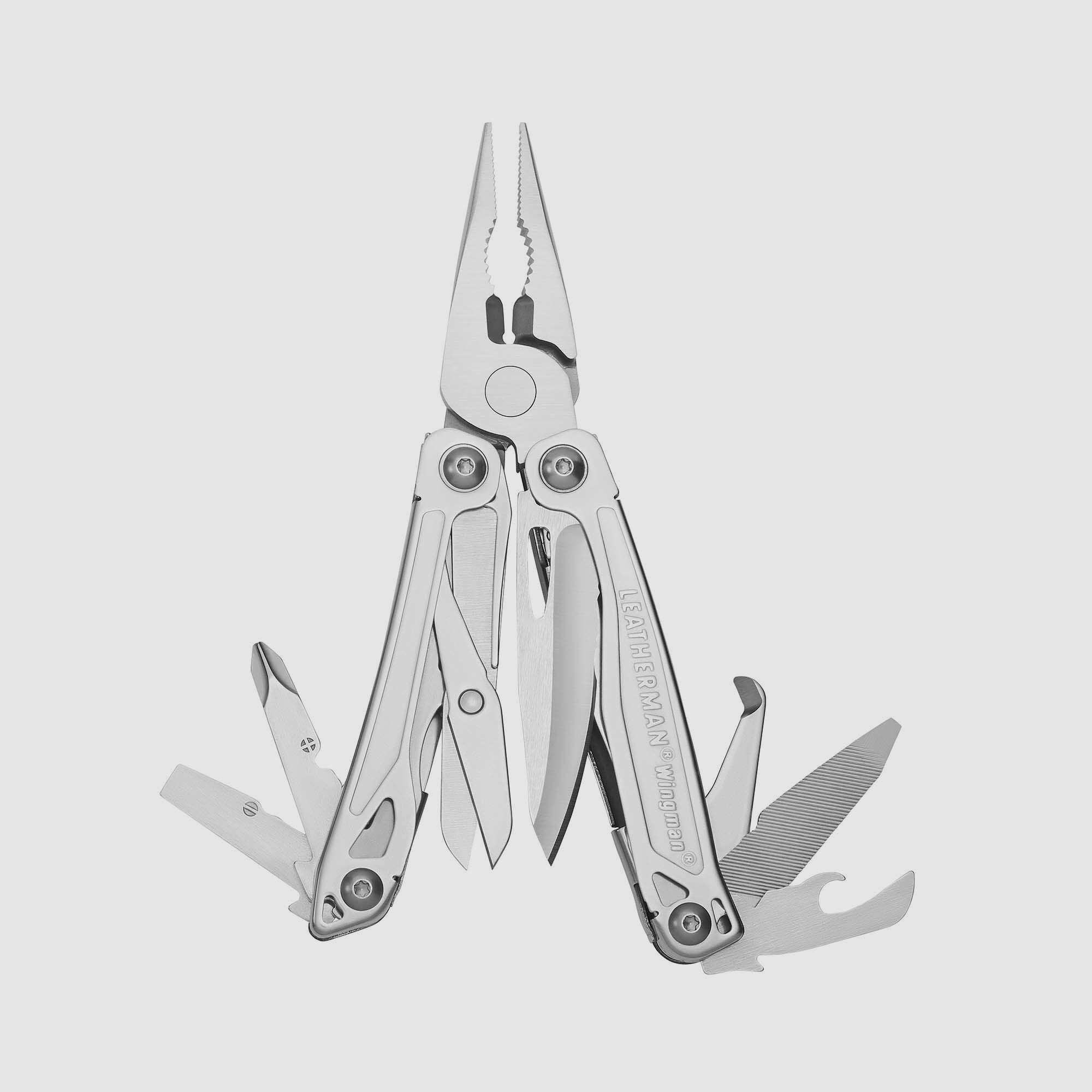 Leatherman WINGMAN de acero inoxidable, funda de nylon, negra, M