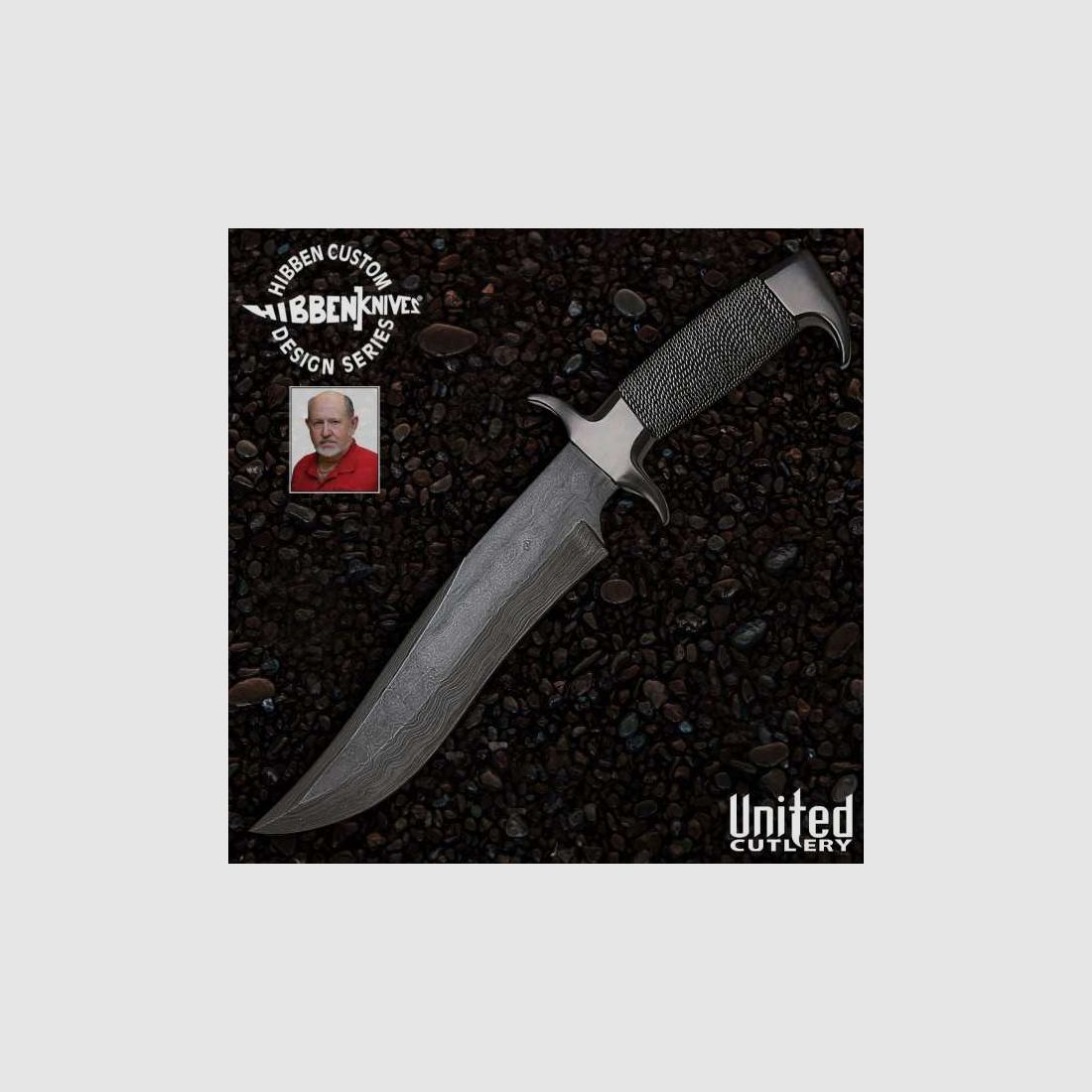 United Cutlery Gil Hibben - Highlander Bowie Messer Damast-Ausführung