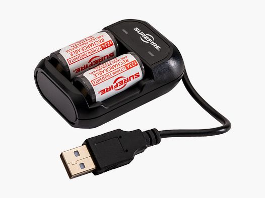 SureFire SFLFP123-KIT – Batterie ricaricabili 123A LiFePO4 con caricabatterie