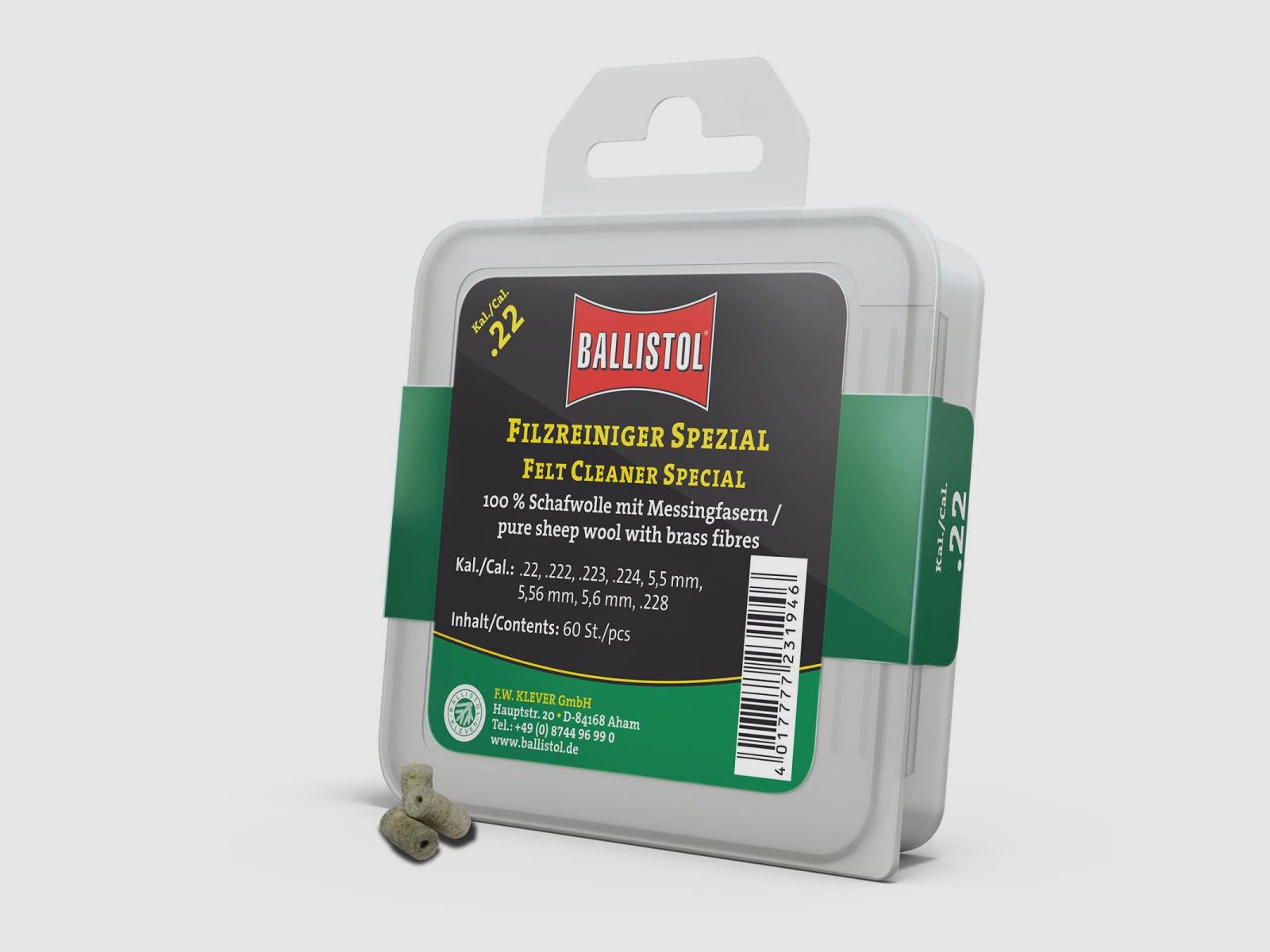 Ballistol Filzreiniger Spezial / 60 Stk. / Kal. .22