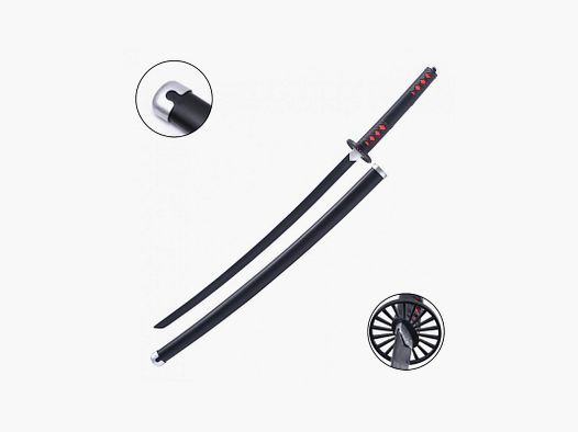 KATANA DÉCORATIF NOIR KIMETSU NON TRANCHANT