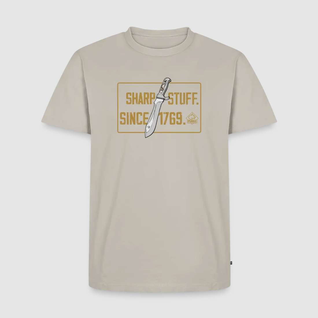 T-shirt Premium pour homme PUMA "Sharp stuff since 1769 Gold"