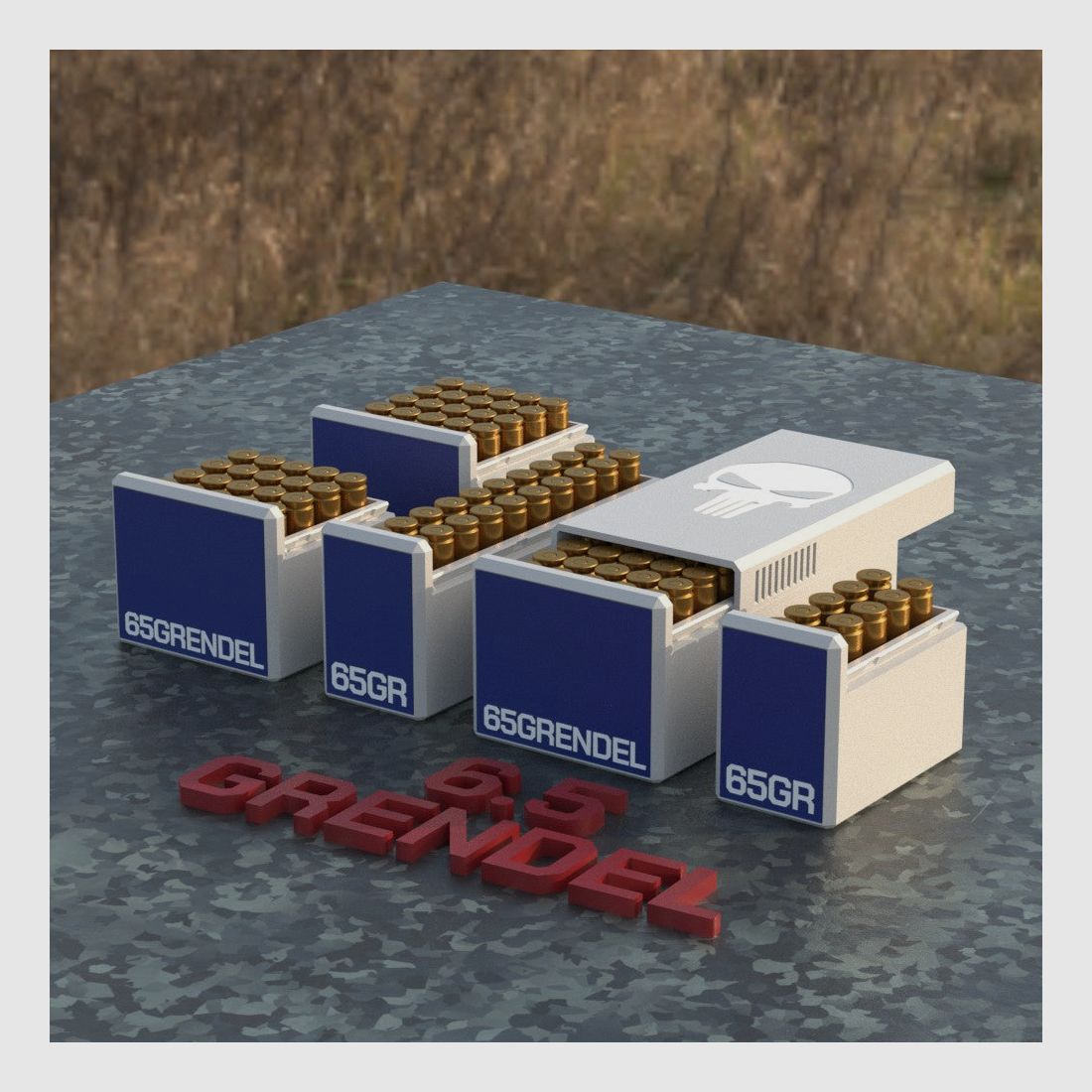 Filamelt Munitionsbox / Ammo Box 6.5mm Grendel – Patronenbox für 50 Schuss, Made in Germany