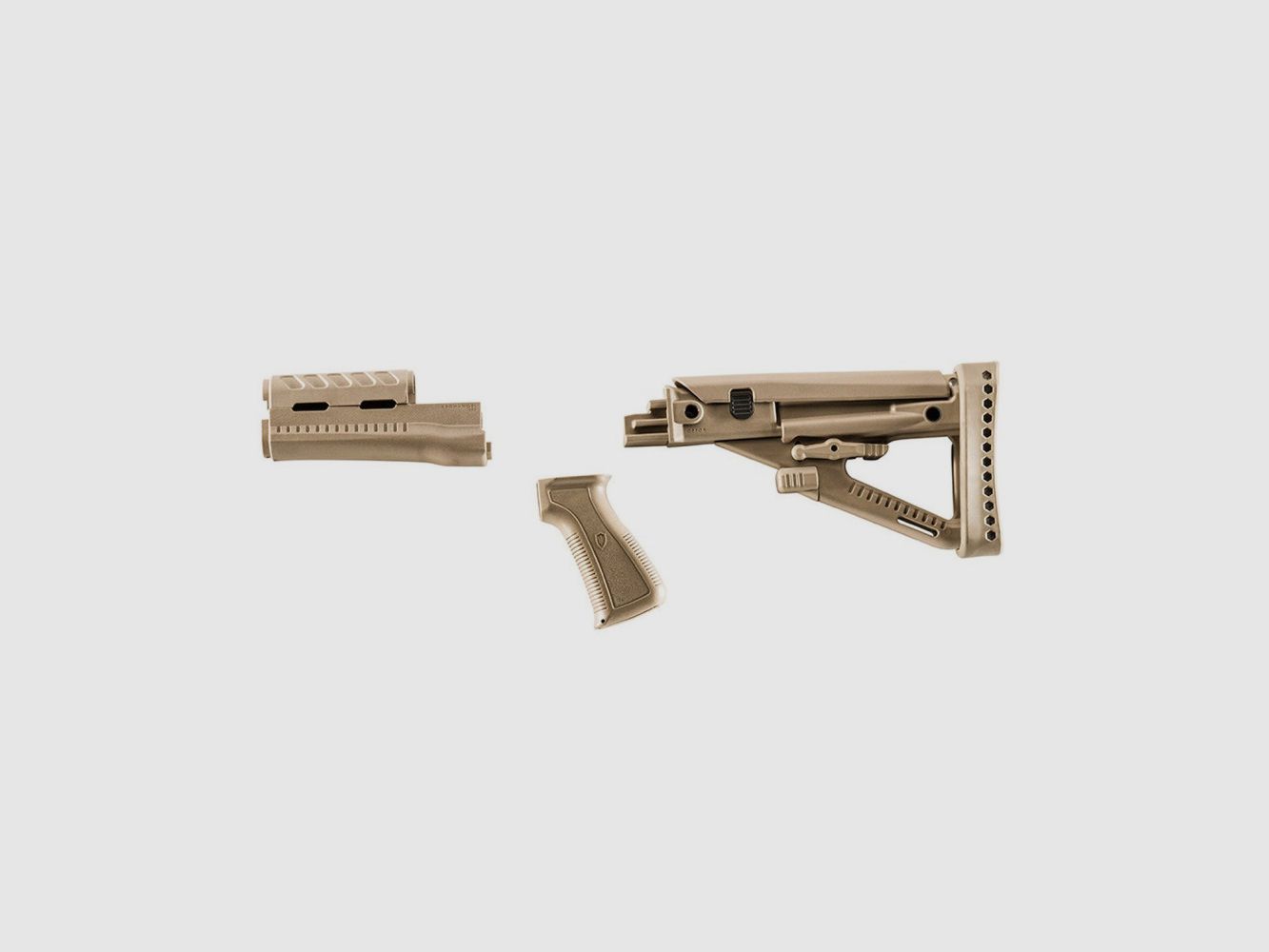 Archangel OPFOR Series Buttstock/Forend/Pistol Grip Comp Set for AK-47/AKM D Tan Polymer