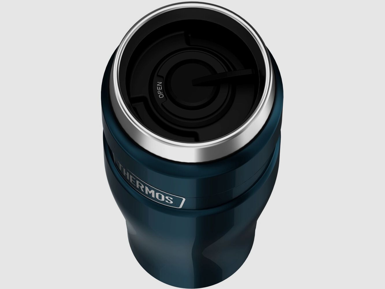 Insulated mug Thermos olive matte 0.47L (Ice grey), imagen 6 de 7