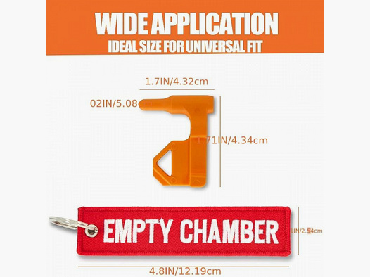 Sicherheitsfahne mit der Aufschrift Empty Chamber