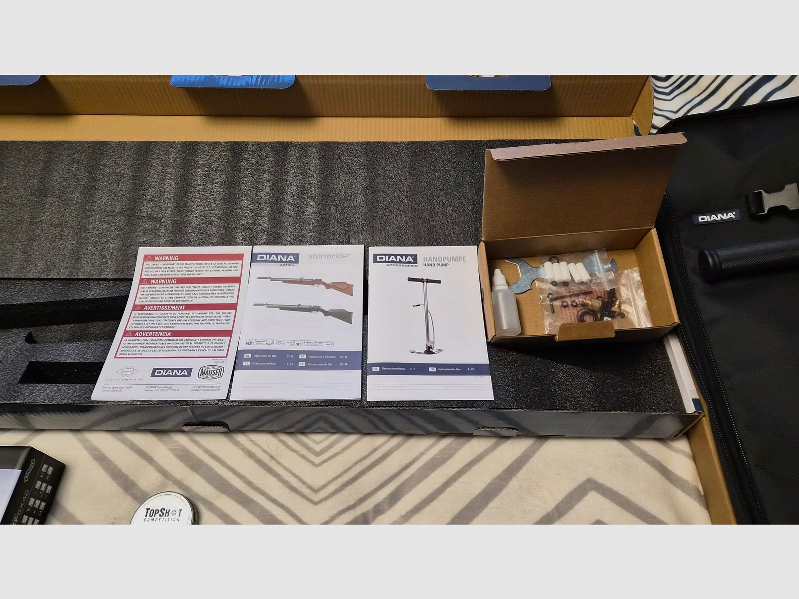 DIANA Stormrider Kaliber 4.5 mit Zielfernrohr und Pressluftpumpe