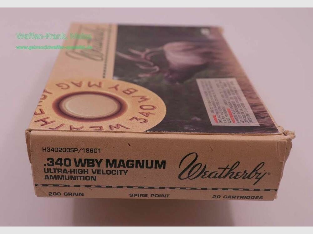 Weatherby - USA Büchsenpatronen .340WBY.Mag