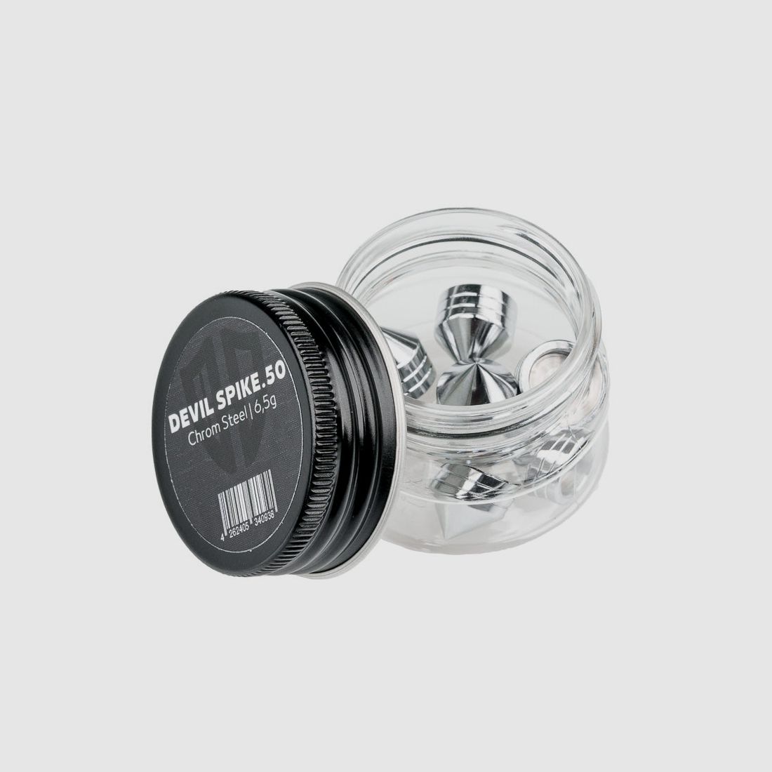 12x DEVIL SPIKE.50 | Chrome-plated steel | Cal.50 | 6.5g | ⌀ 12.4mm | HDR50