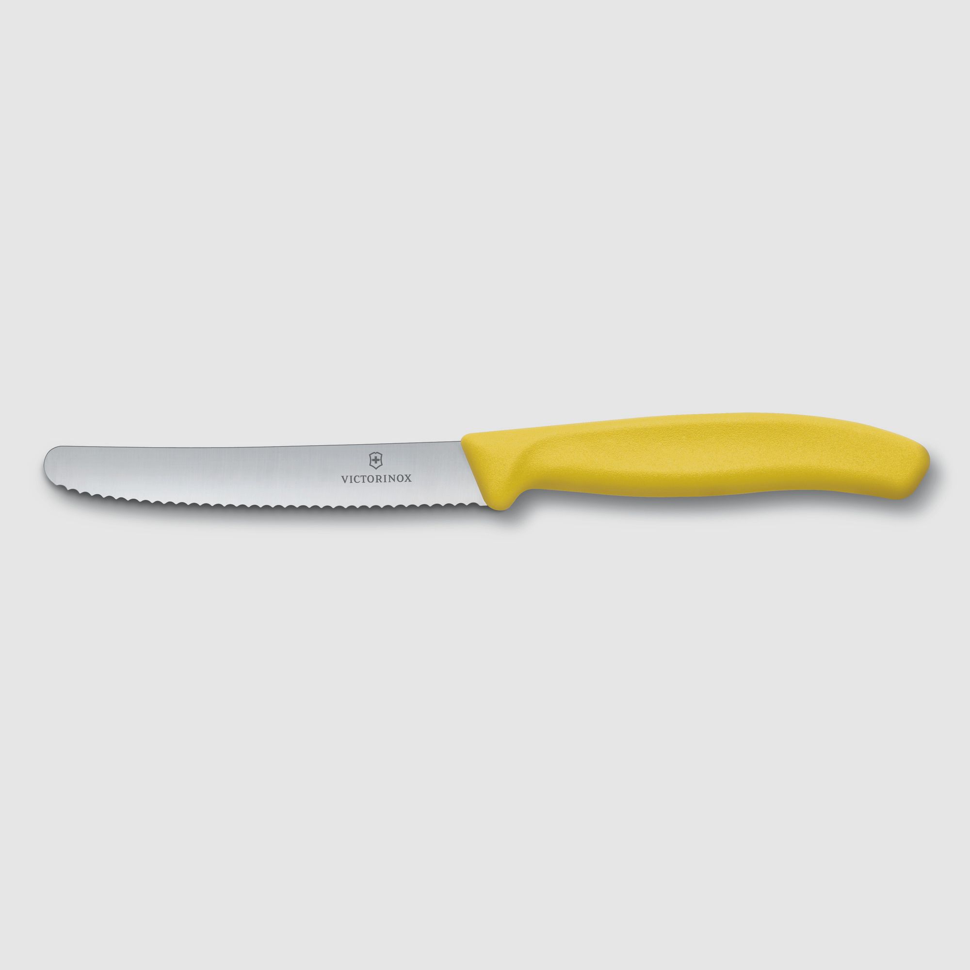 Tomatenmesser Swiss Classic Wellenschliff gelb 11 cm
