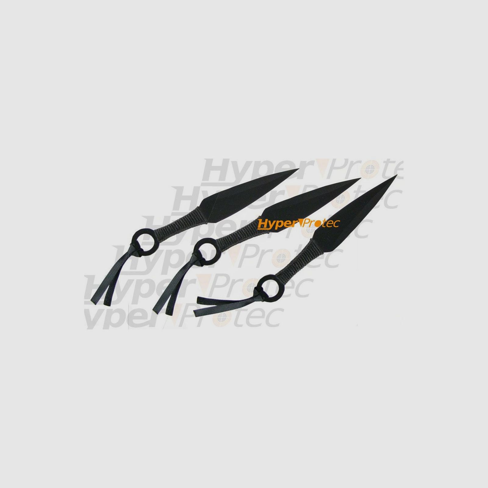 3 identyczne czarne kunai + etui transportowe - 17 cm, zdjęcie 2 z 3